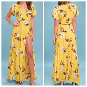 NWOT Lulu’s Heart of Marigold Maxi Dress